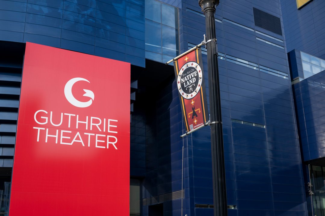 Native Land banner outside the Guthrie