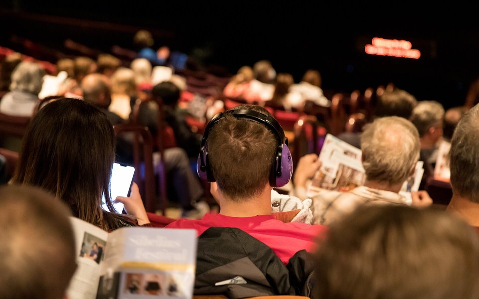 Audiences seated at for a relaxed performance at the Guthrie