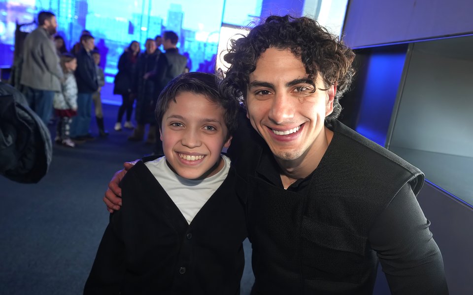Young patron with Daniel José Molina at the 24th Shakespeare Classic