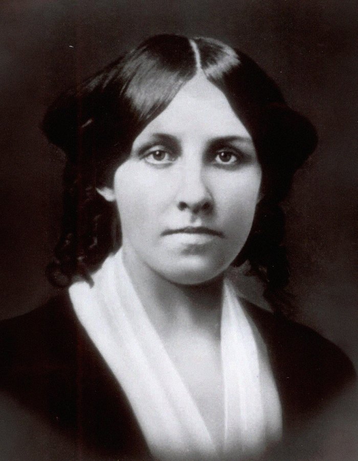 A headshot of Louisa May Alcott