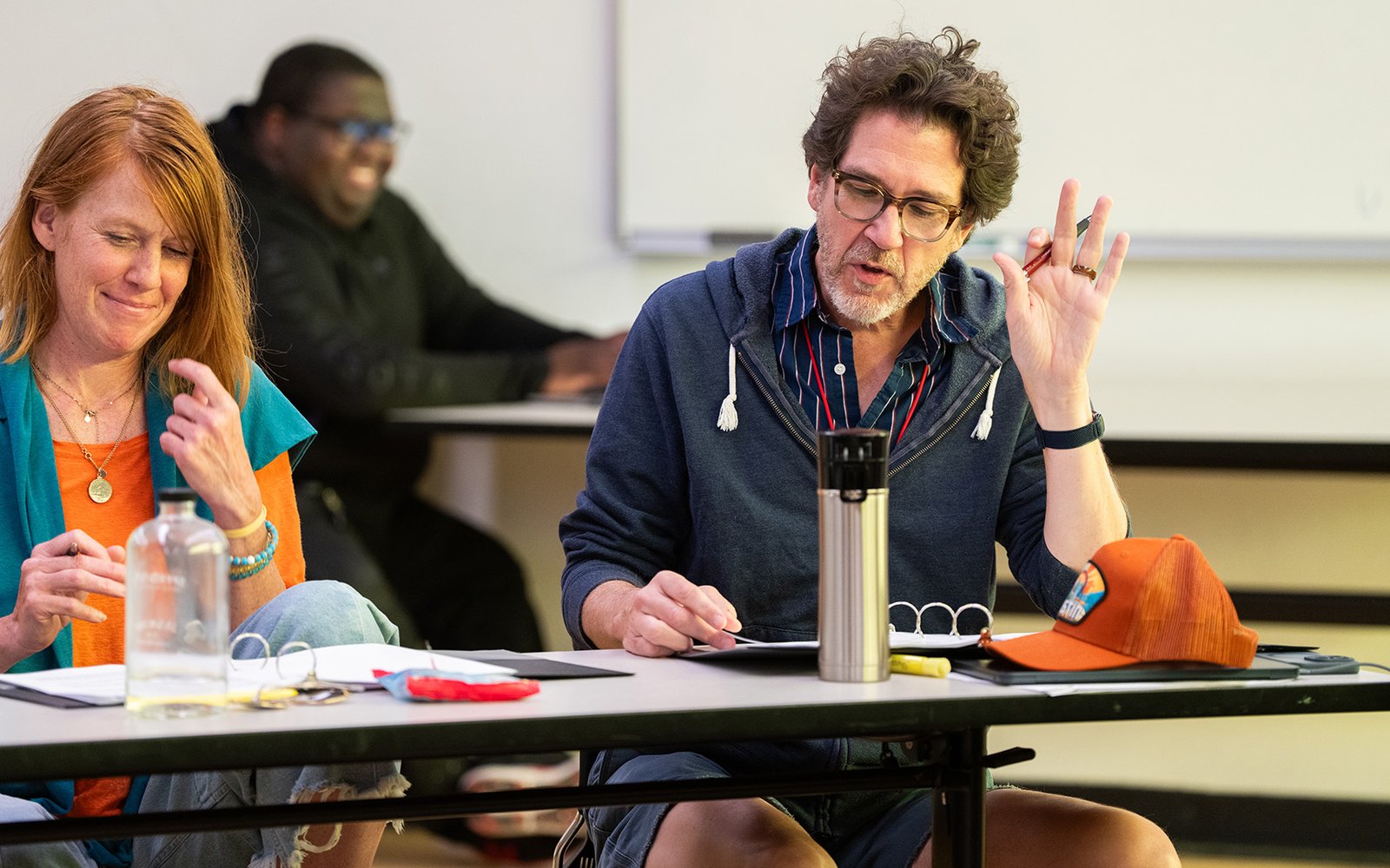 Kate Nowlin and Paul de Cordova during a rehearsal for North Star (Jayme Halbritter)