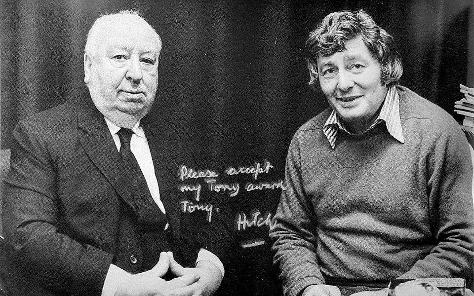 A photo of Alfred Hitchcock and Anthony Shaffer