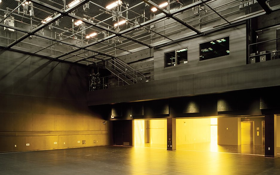An image from inside the Dowling Studio looking out towards the Amber Box