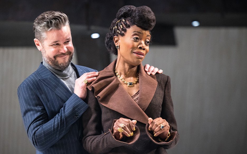 John Catron and Regina Marie Williams perform a scene during our 2023 production of Hamlet