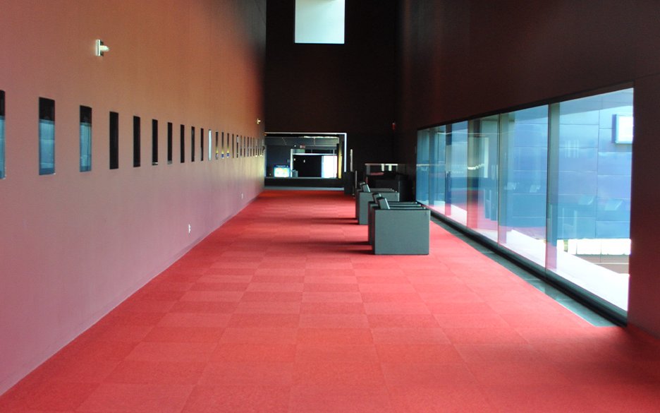 The lobby of the McGuire Proscenium Stage
