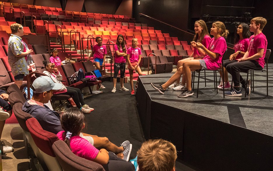 Guthrie summer campers perform for family and friends on the Wurtele Thrust Stage (Eric Melzer)