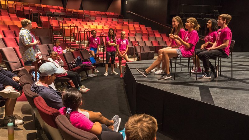 Guthrie summer campers perform for family and friends on the Wurtele Thrust Stage (Eric Melzer)